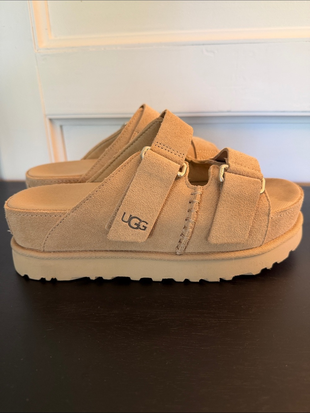 UGG Goldenstar Hi Slide Sandals - sand color